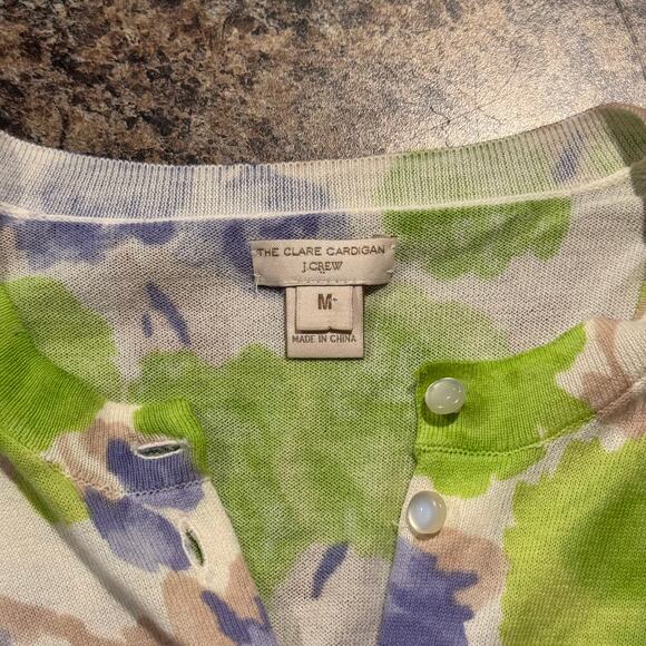J Crew Cardigan Sweater Clare Cottage Boho Feminine Spring Floral Button Medium - Picture 3 of 6